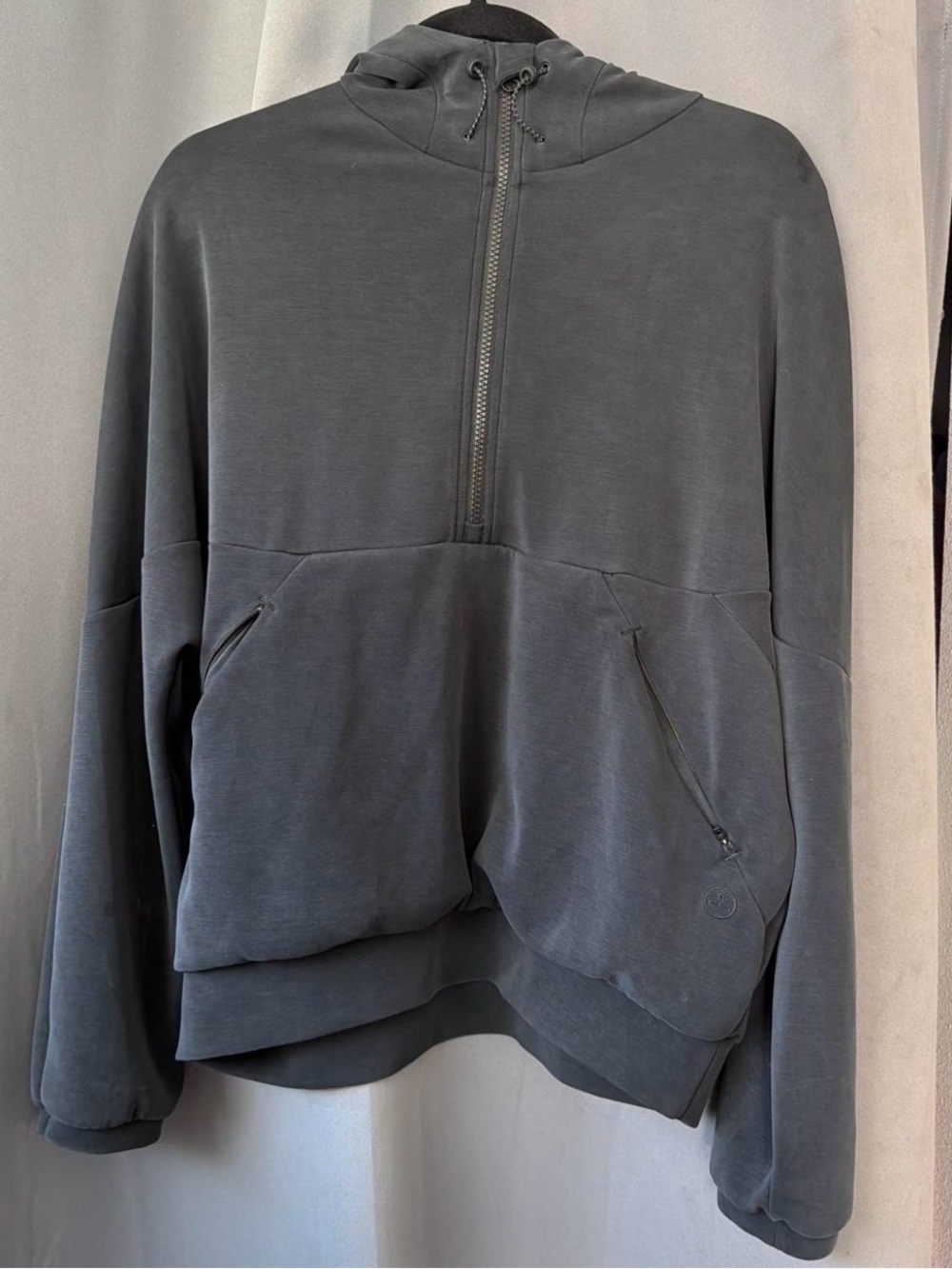 women’s PrAna Hooded Half-Zip Sweatshirt - Charcoal Gray